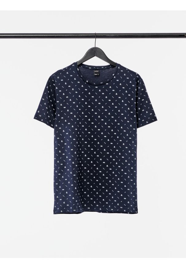 outhorn - T-shirt z nadrukiem męski. Okazja: na co dzień. Materiał: bawełna, dzianina, materiał. Wzór: nadruk. Styl: wakacyjny, casual