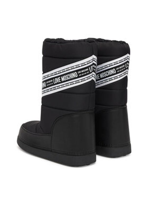 Love Moschino - LOVE MOSCHINO Śniegowce JA24162G1NISB000 Czarny. Kolor: czarny. Materiał: materiał