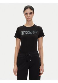 DKNY Sport T-Shirt DP5T1193 Czarny Regular Fit. Kolor: czarny. Materiał: bawełna. Styl: sportowy