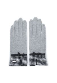 Wittchen - Damskie rękawiczki z wykończeniem w pepitkę szare. Kolor: szary. Materiał: wełna. Styl: klasyczny, elegancki #4