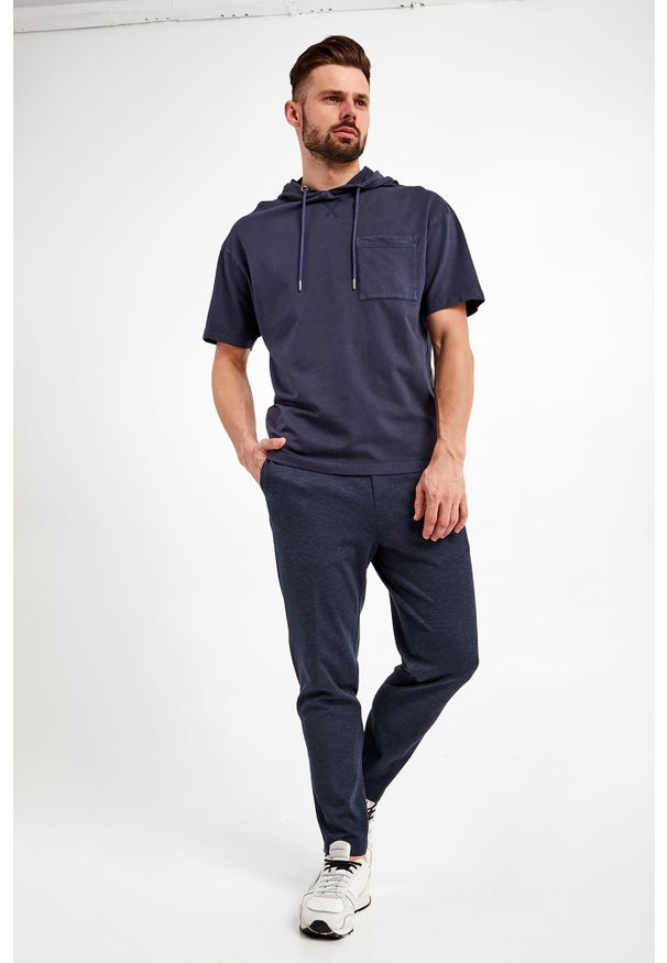 JOOP! Jeans - T-shirt JOOP! JEANS. Typ kołnierza: kaptur. Długość rękawa: krótki rękaw. Długość: krótkie