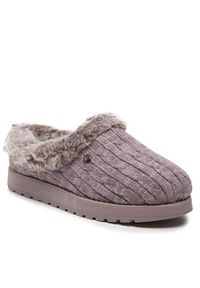 skechers - Skechers Kapcie Ice Angel 31204/MVE Fioletowy. Kolor: fioletowy. Materiał: materiał