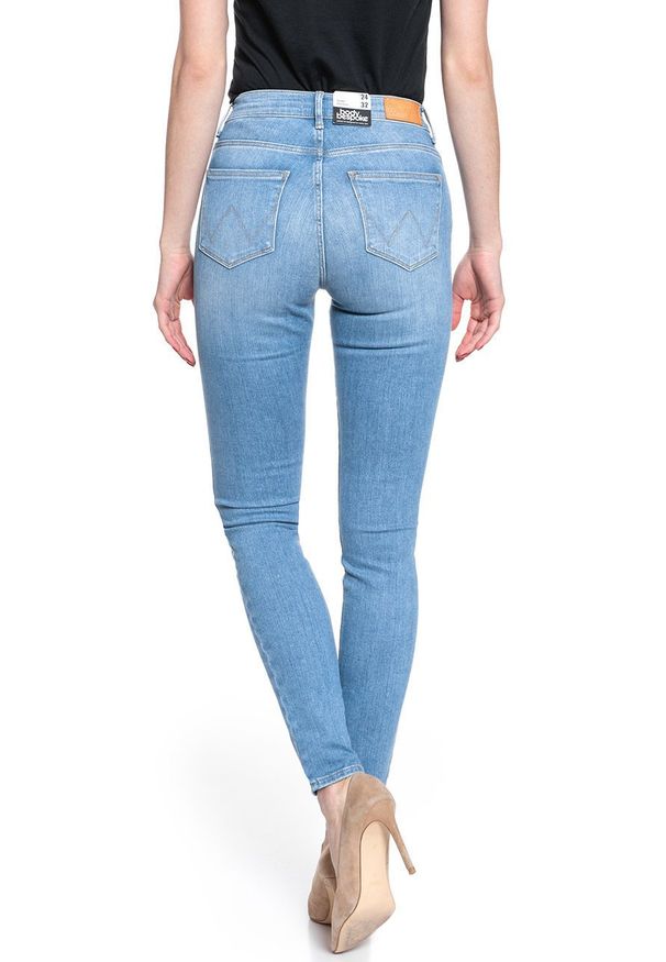 Wrangler - WRANGLER HIGH RISE SKINNY INDIGO BEACHES W27HGU241 112128082. Stan: podwyższony