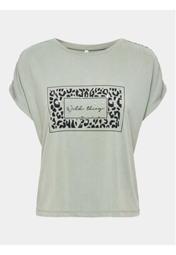 only - ONLY T-Shirt Free 15293567 Zielony Regular Fit. Kolor: zielony. Materiał: syntetyk