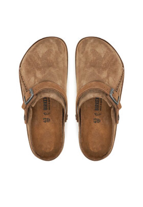 Birkenstock Klapki Lutry Premium 1025293 Beżowy. Kolor: beżowy. Materiał: skóra, nubuk