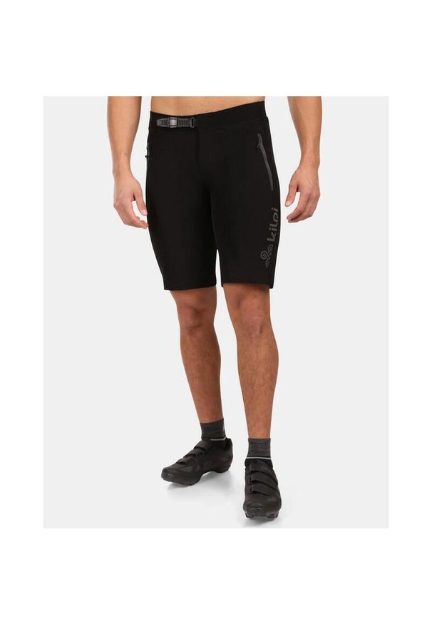 Męskie spodenki na rower górski Kilpi HIXON-M 2w1. Kolor: czarny. Sport: kolarstwo