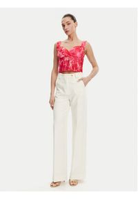 Fracomina Top FR25ST2024W775U6 Różowy Slim Fit. Kolor: różowy. Materiał: syntetyk #4