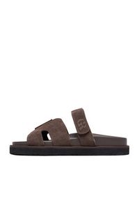 Gino Rossi - GINO ROSSI Klapki C-CLB-P1927A Brązowy ciemny. Kolor: brązowy. Materiał: skóra, zamsz #6