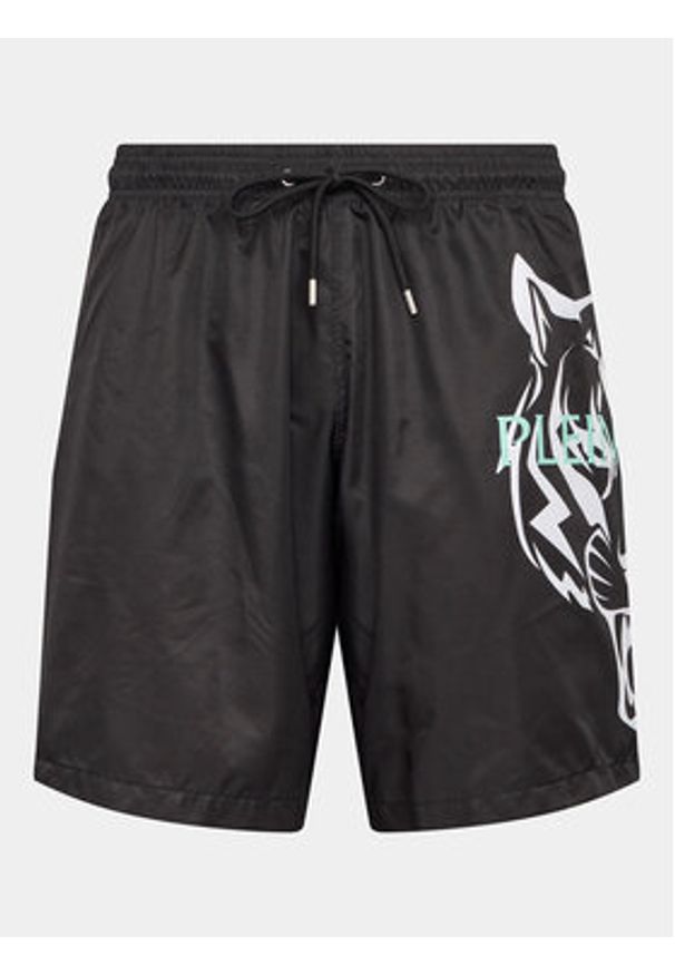 Plein Sport Szorty kąpielowe Tiger SACC MMX0049 SXV005N Czarny Regular Fit. Kolor: czarny. Materiał: syntetyk. Styl: sportowy