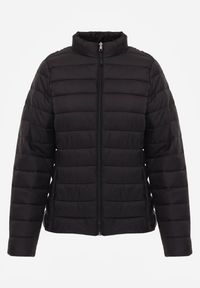 Renee - Czarna Casualowa Kurtka Ozdobiona Pikowaniem Nelionea. Okazja: na co dzień. Kolor: czarny. Materiał: jeans. Wzór: aplikacja. Styl: casual #5