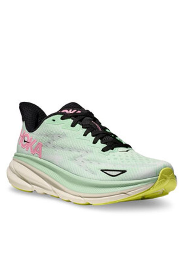 HOKA - Hoka Buty do biegania Clifton 9 1127896 Zielony. Kolor: zielony. Materiał: materiał