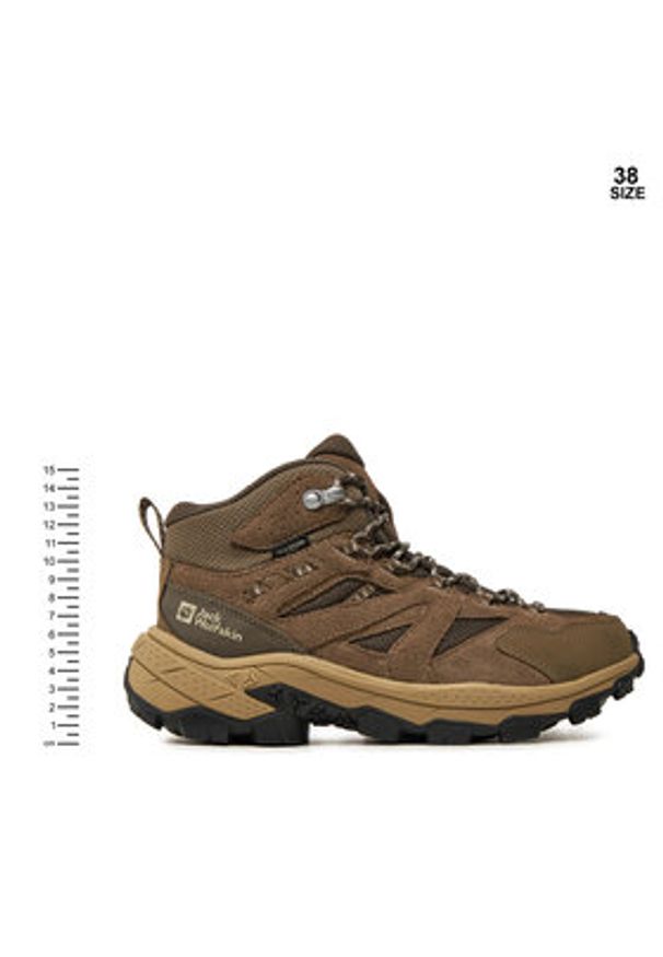 Jack Wolfskin Trekkingi Vojo Tour Texapore Mid W A62071 Brązowy. Kolor: brązowy. Materiał: skóra