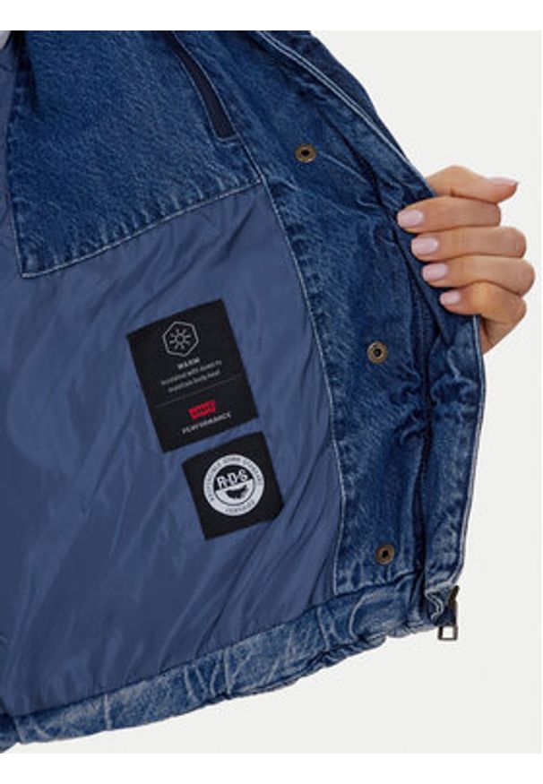 Levi's® Kurtka puchowa Western Bubble 003MD-0000 Niebieski Relaxed Fit. Kolor: niebieski. Materiał: bawełna