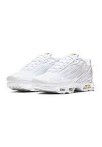 Buty do chodzenia męskie Nike Air Max Plus 3. Zapięcie: sznurówki. Kolor: biały. Materiał: materiał. Szerokość cholewki: normalna. Model: Nike Air Max. Sport: turystyka piesza