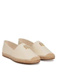 TOMMY HILFIGER - Tommy Hilfiger Espadryle Th Logo Leather Espadrille FW0FW08540 Beżowy. Kolor: beżowy. Materiał: skóra #6