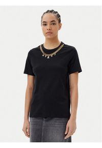 Silvian Heach T-Shirt GPP25098TS Czarny Regular Fit. Kolor: czarny. Materiał: bawełna