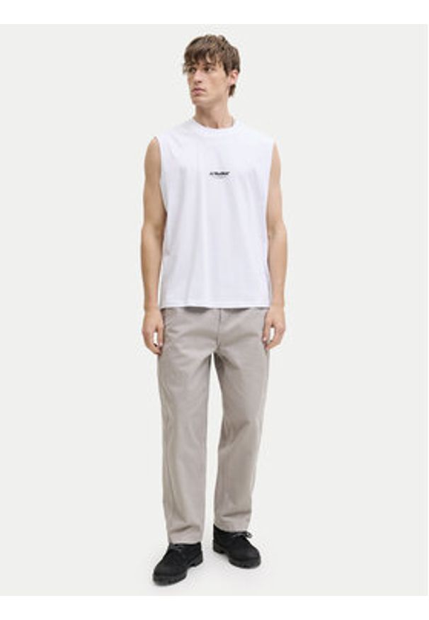 Jack & Jones Tank top Soho 12288001 Biały Relaxed Fit. Kolor: biały. Materiał: bawełna
