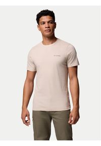 columbia - Columbia T-Shirt Rapid Ridge 1934824 Beżowy Regular Fit. Kolor: beżowy. Materiał: bawełna