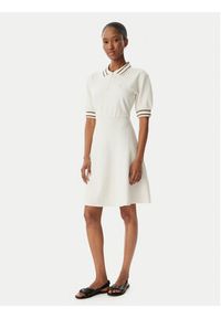 Armani Exchange Sukienka codzienna XW001739 AF13401 U1003 Kremowy Regular Fit. Okazja: na co dzień. Kolor: kremowy. Materiał: syntetyk. Typ sukienki: proste. Styl: casual #2
