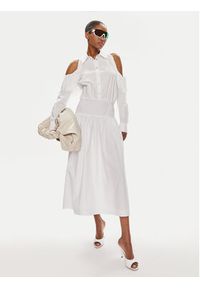 Pinko Sukienka koszulowa Hazzard 103630 A1X8 Biały Regular Fit. Kolor: biały. Materiał: bawełna. Typ sukienki: koszulowe