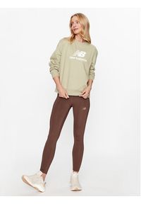 New Balance Bluza Essentials Stacked Logo French Terry Crewneck WT31532 Zielony Regular Fit. Kolor: zielony. Materiał: syntetyk