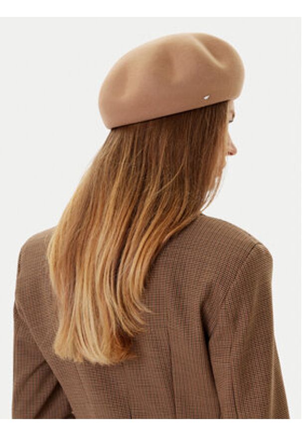 Weekend Max Mara Beret Pitti 2525576014 Brązowy. Kolor: brązowy. Materiał: wełna, materiał