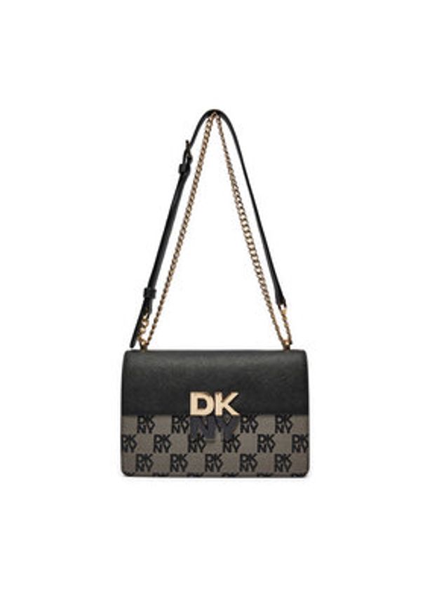 DKNY Torebka Echo Sm Chain Flap R423YE31 Czarny. Kolor: czarny. Materiał: skórzane