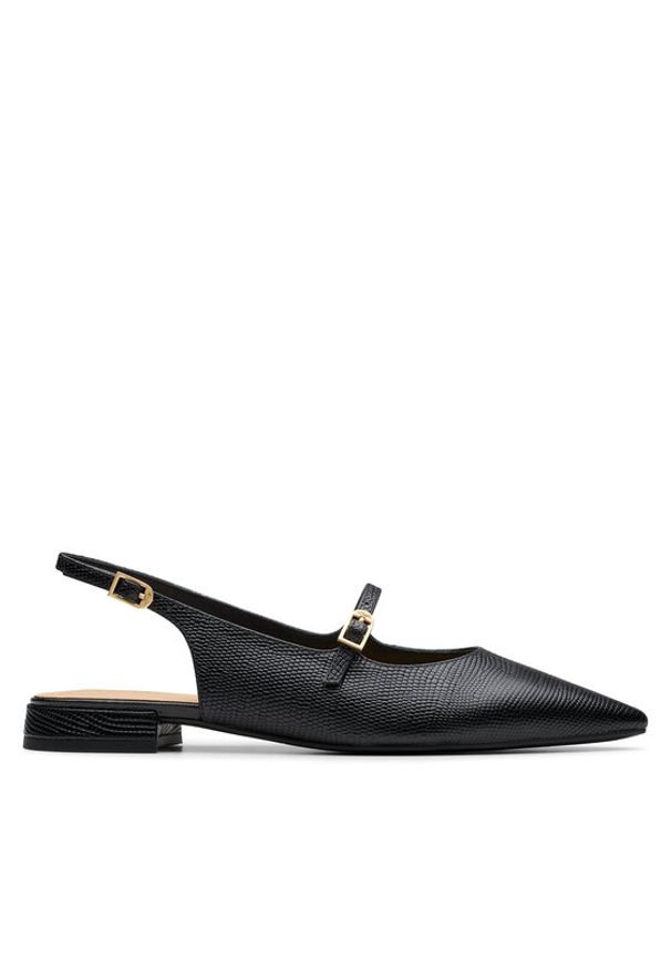 Clarks Baleriny Sensa15 Shine 26181314 Czarny. Kolor: czarny. Materiał: skóra