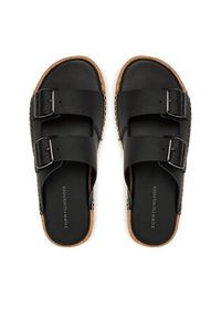 TOMMY HILFIGER - Tommy Hilfiger Espadryle Flex Jutte Hilfiger Lth Sandal FM0FM05646 Czarny. Kolor: czarny. Materiał: skóra #3