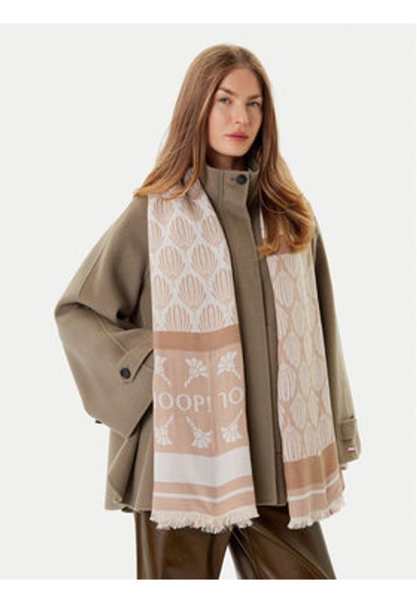 JOOP! Szalik 10018785 Beżowy. Kolor: beżowy. Materiał: materiał, bawełna