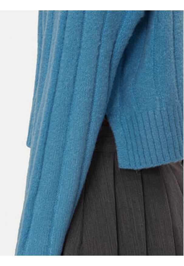 Brave Soul Golf LK-162AUSTINA Niebieski Regular Fit. Typ kołnierza: golf. Kolor: niebieski. Materiał: syntetyk