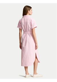 Polo Ralph Lauren Sukienka koszulowa 211935153003 Różowy Regular Fit. Typ kołnierza: polo. Kolor: różowy. Materiał: bawełna. Typ sukienki: koszulowe #3