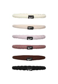 Nike - Elastyczne Opaski Do Włosów Dla Pań I Panów (zestaw 6 Sztuk). Kolor: biały, brązowy, beżowy, wielokolorowy
