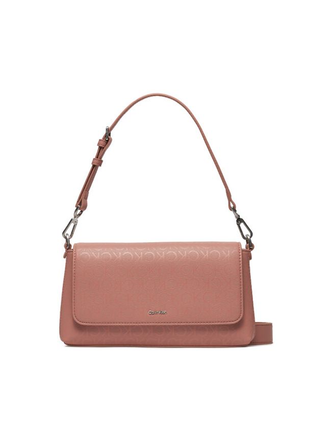 Calvin Klein Torebka Ck Must Shoulder Bag_Epi Mono K60K611360 Różowy. Kolor: różowy. Materiał: skórzane