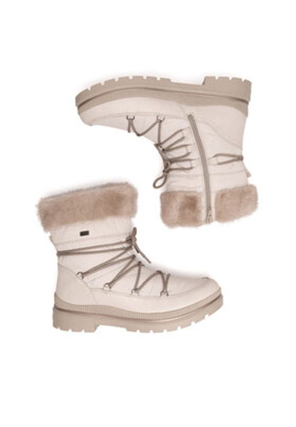 Remonte Botki D0C81-80 Beżowy. Kolor: beżowy. Materiał: skóra