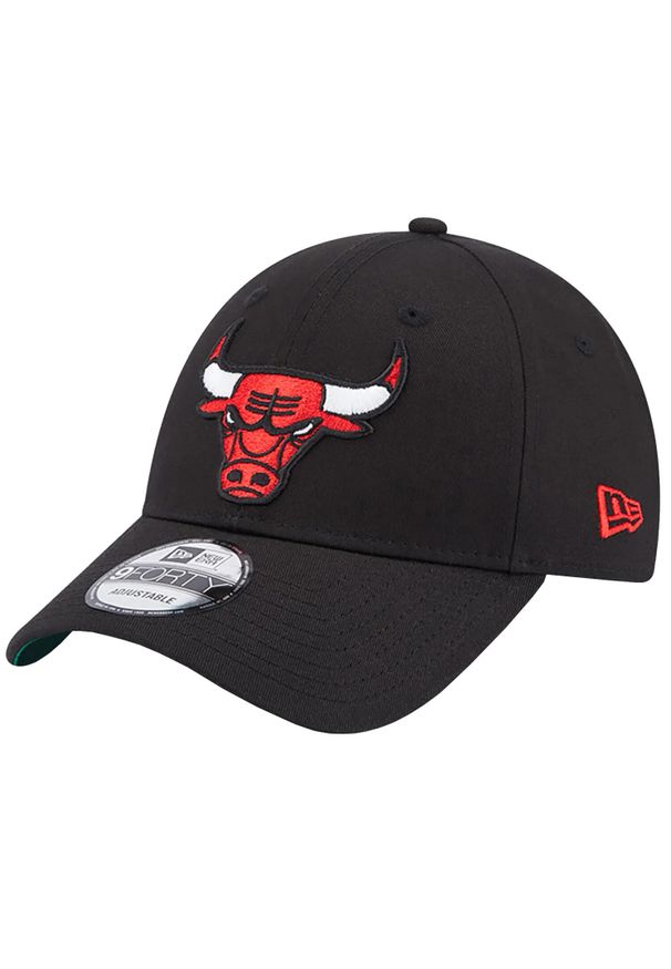 New Era - Czapka z daszkiem męska Team Side Patch 9FORTY Chicago Bulls Cap. Kolor: czarny. Materiał: poliester