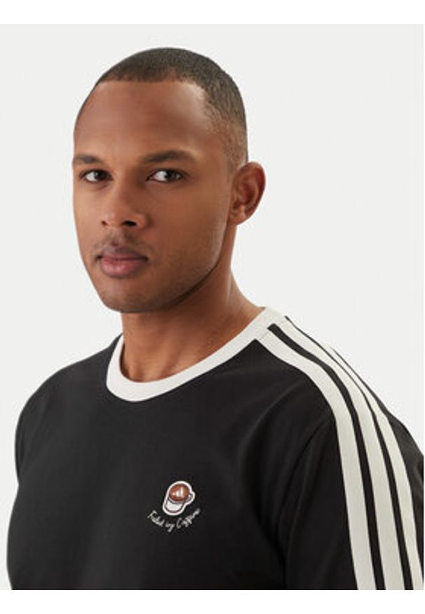 Adidas - adidas T-Shirt Lux Coffee Cafe Cup Graphic KG5413 Czarny Loose Fit. Kolor: czarny. Materiał: bawełna