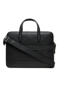 TOMMY HILFIGER - Tommy Hilfiger Torba na laptopa Th Central Slim Computer Bag AM0AM13484 Czarny. Kolor: czarny. Materiał: skóra