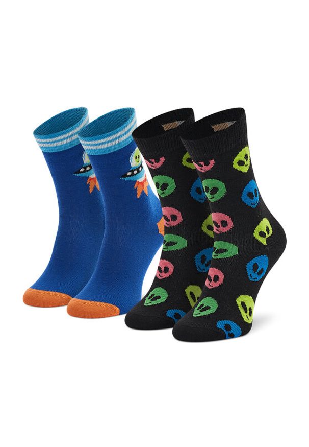 Happy-Socks - Happy Socks Skarpety Wysokie Dziecięce KALN02-9300 Kolorowy. Materiał: materiał. Wzór: kolorowy