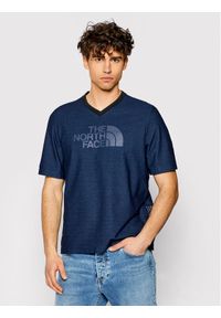 The North Face T-Shirt Big Logo Tee NF0A3LDS Granatowy Regular Fit. Kolor: niebieski. Materiał: syntetyk