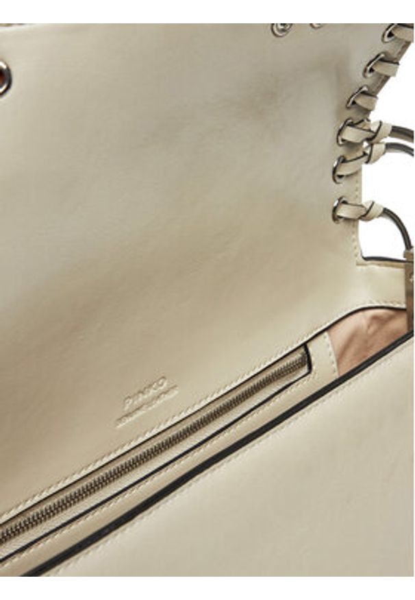 Pinko - PINKO Torebka Love One Classic Slouchy Fl PE 25 PLTT 104524 A28D Beżowy. Kolor: beżowy. Materiał: skórzane