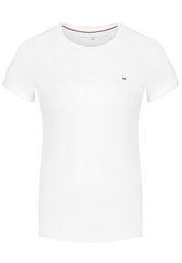 TOMMY HILFIGER - Tommy Hilfiger T-Shirt WW0WW22043 Biały Regular Fit. Kolor: biały. Materiał: bawełna