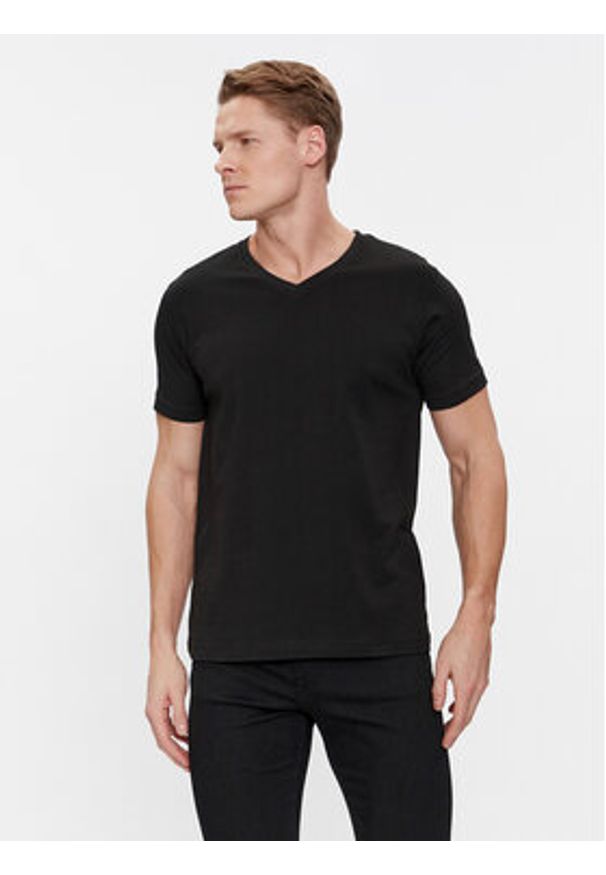 Karl Lagerfeld - KARL LAGERFELD Komplet 2 t-shirtów 765001 500298 Czarny Slim Fit. Typ kołnierza: dekolt w karo. Kolor: czarny. Materiał: bawełna