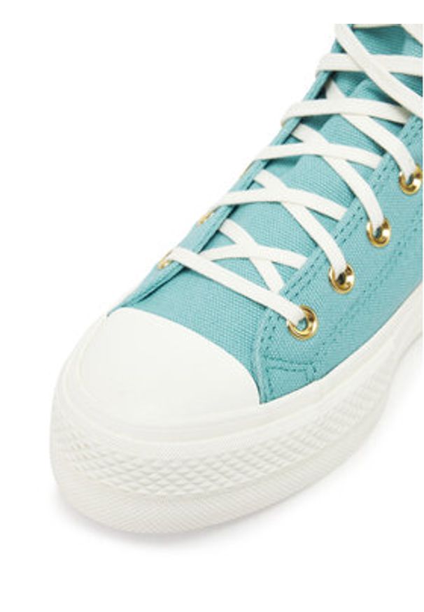 Converse Trampki Chuck Taylor All Star Lift Platform Gold A11495C Turkusowy. Kolor: turkusowy. Materiał: materiał. Obcas: na platformie