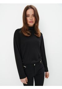 Mohito - Czarna bluzka ze stójką - Czarny. Typ kołnierza: kołnierzyk stójkowy. Kolor: czarny #2