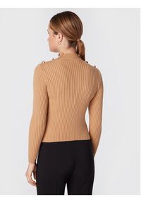 Rinascimento Sweter CFM0010955003 Beżowy Slim Fit. Kolor: beżowy. Materiał: wiskoza #5
