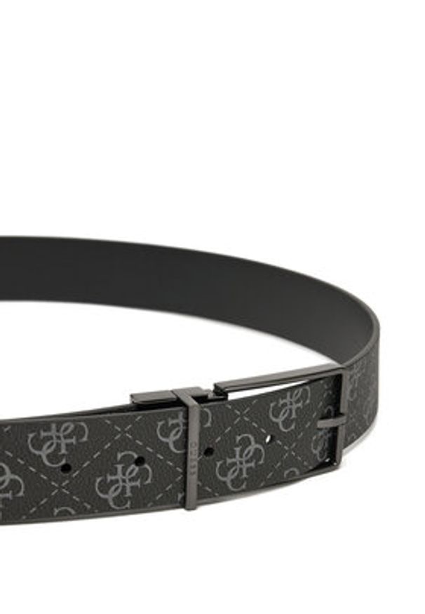 Guess Pasek Męski BMAGLO P5235 Czarny. Kolor: czarny. Materiał: skóra