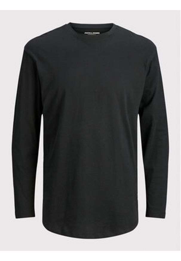 Jack & Jones - Jack&Jones Longsleeve Noa 12190128 Czarny Loose Fit. Kolor: czarny. Materiał: bawełna. Długość rękawa: długi rękaw