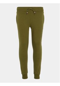TOMMY HILFIGER - Tommy Hilfiger Spodnie dresowe KS0KS00207 S Zielony Regular Fit. Kolor: zielony. Materiał: bawełna #6