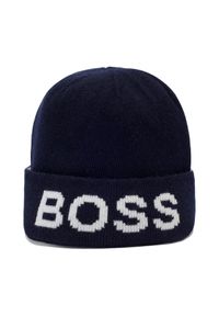 BOSS - Boss Czapka Mic_Bb 50443043 Granatowy. Kolor: niebieski. Materiał: materiał #1